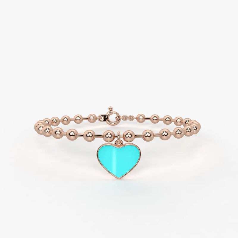 Ocean Love Heart Charm Bracelet