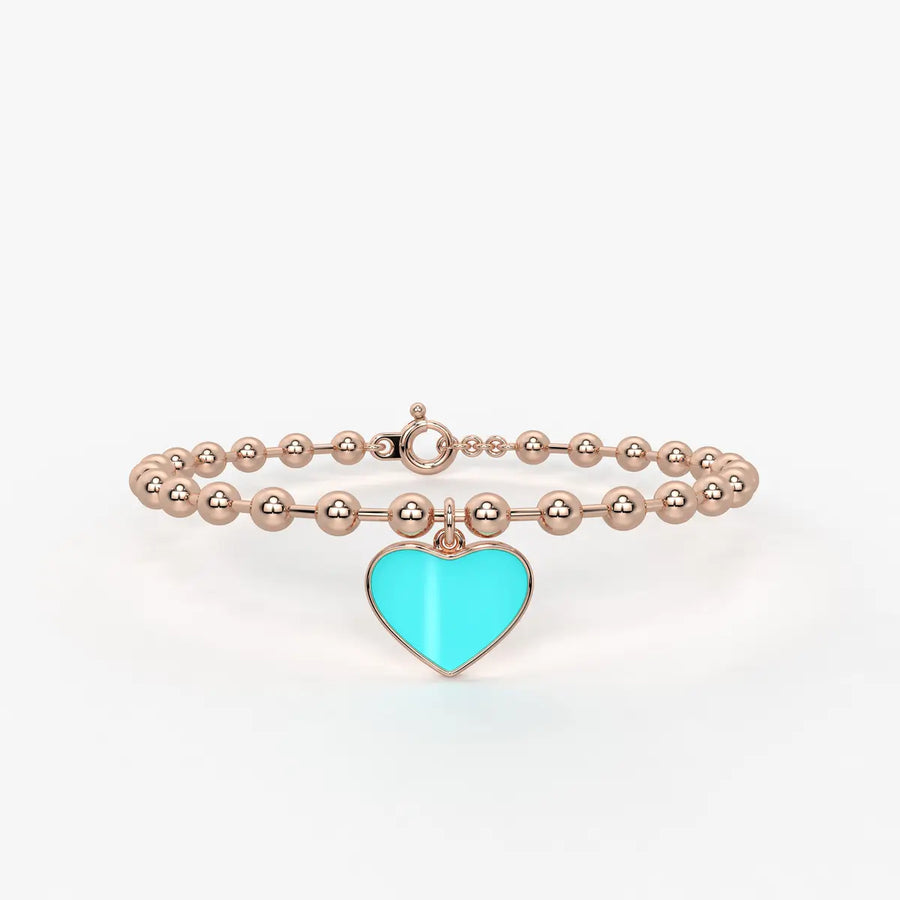 Ocean Love Heart Charm Bracelet