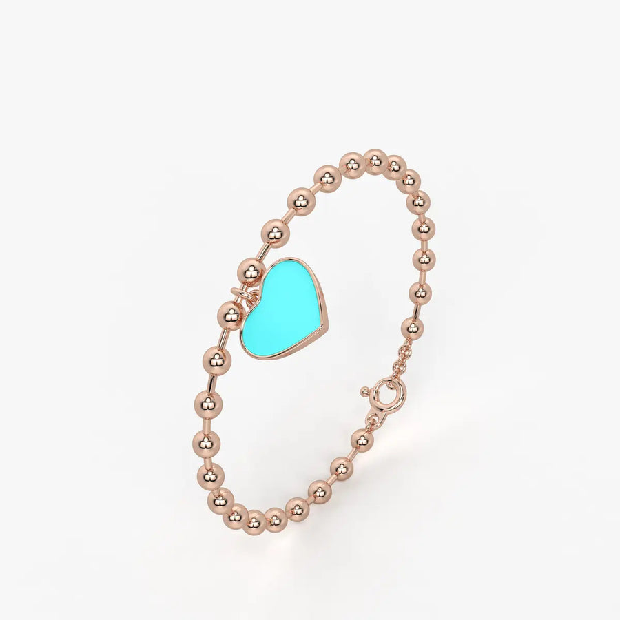 Ocean Love Heart Charm Bracelet