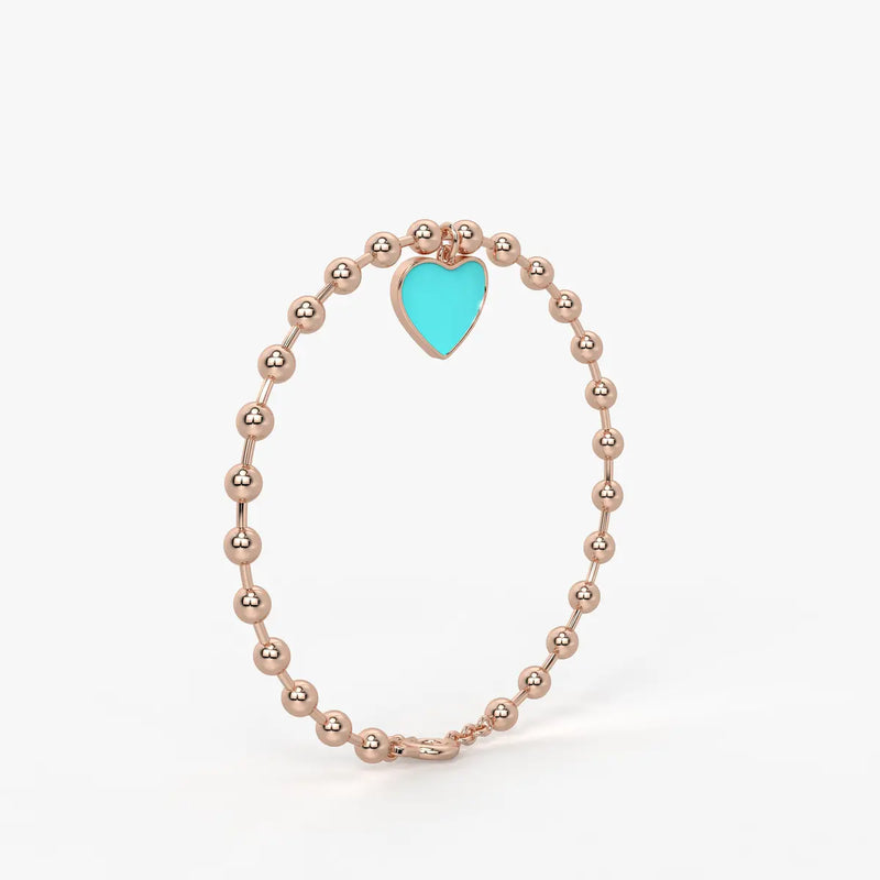 Ocean Love Heart Charm Bracelet