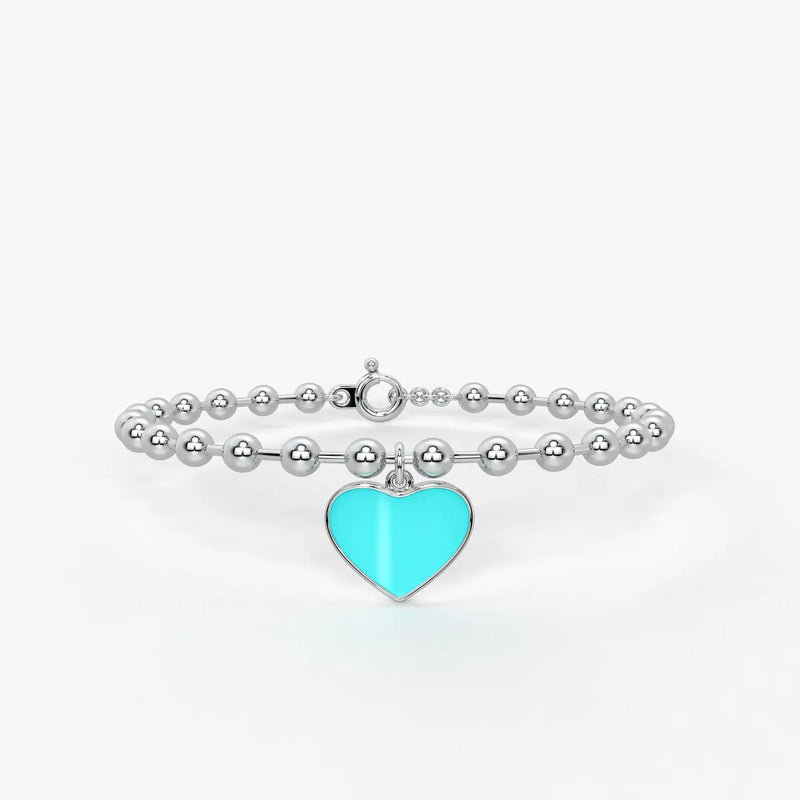 Ocean Love Heart Charm Bracelet