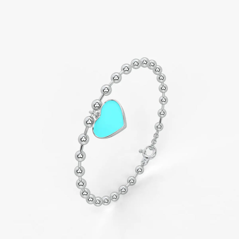 Ocean Love Heart Charm Bracelet