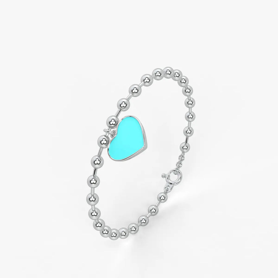 Ocean Love Heart Charm Bracelet