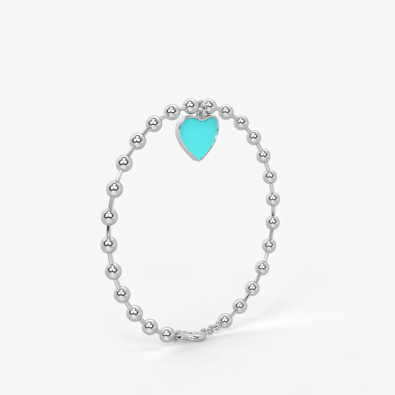 Ocean Love Heart Charm Bracelet