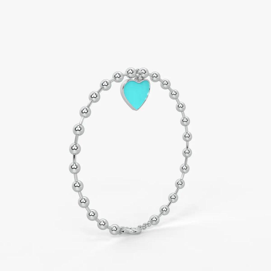 Ocean Love Heart Charm Bracelet