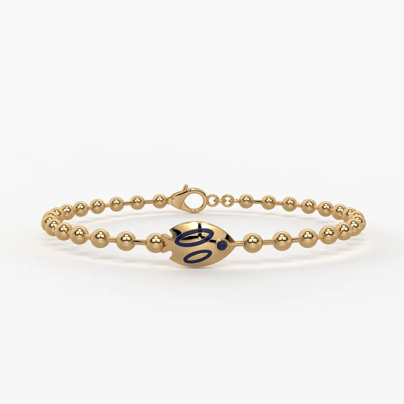 Aqua Buddy Fish Bead Bracelet