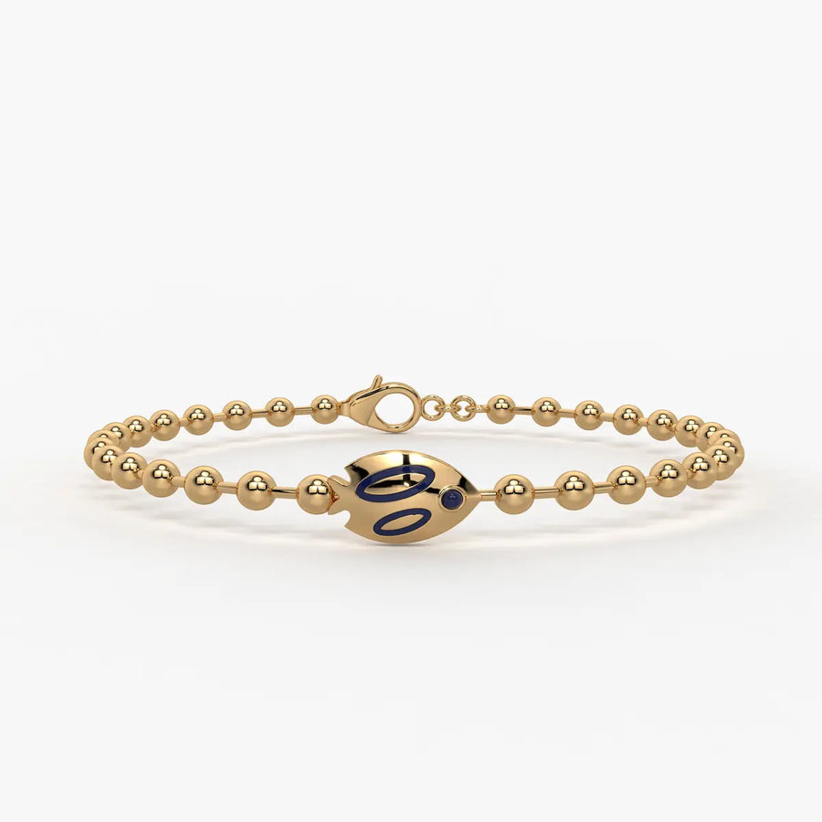 Aqua Buddy Fish Bead Bracelet