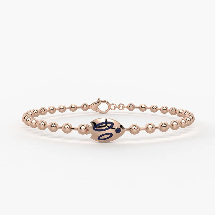 Aqua Buddy Fish Bead Bracelet