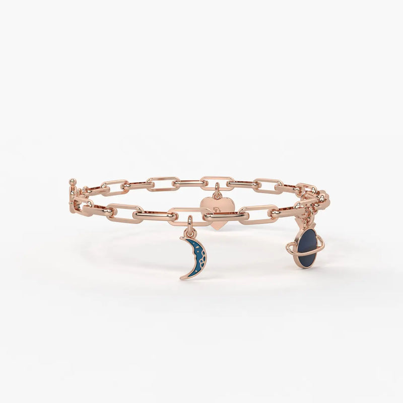 Cosmic Orbit Star Charm Bracelet