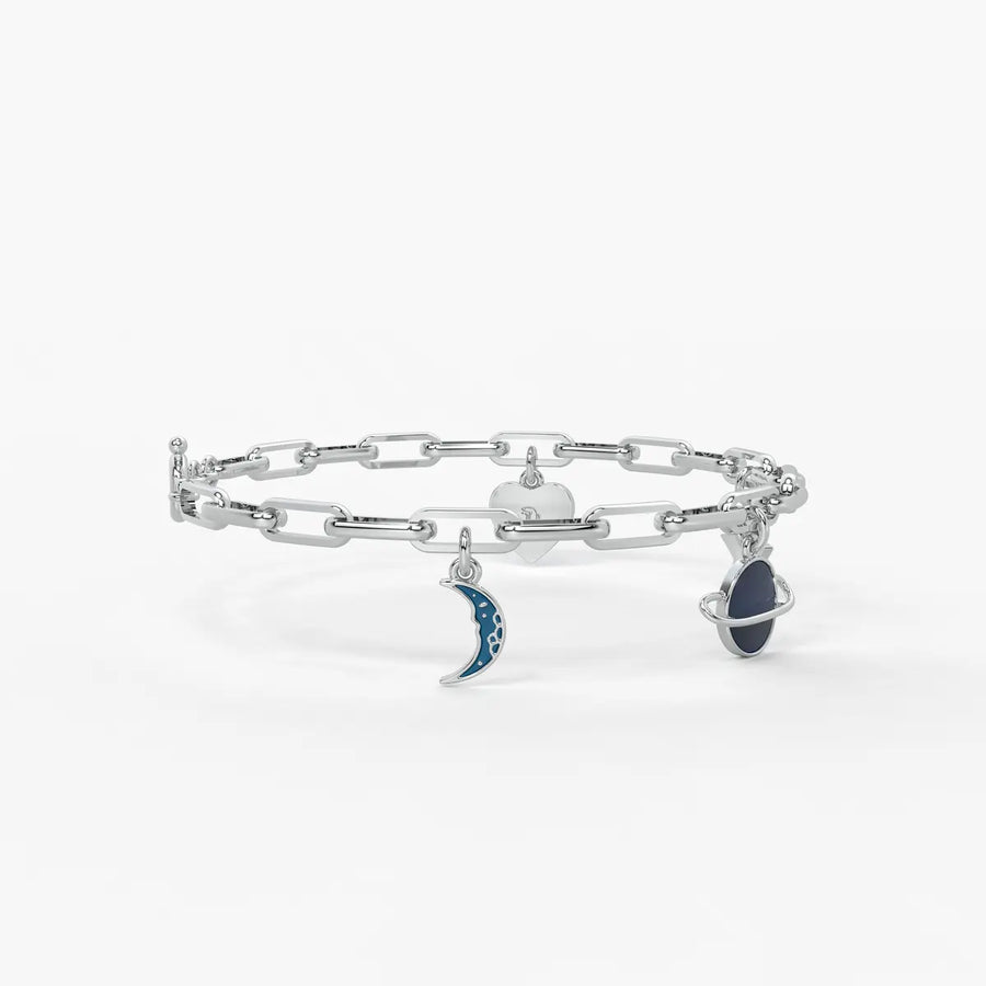 Cosmic Orbit Star Charm Bracelet
