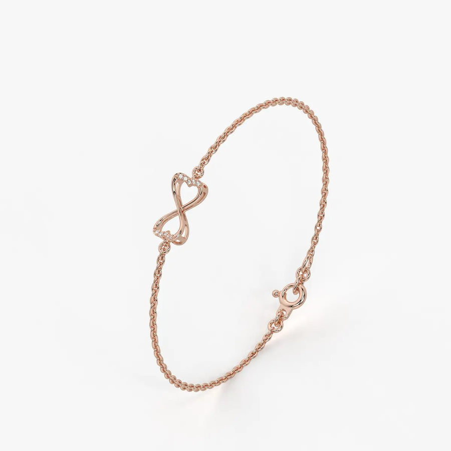 Infinity Heart Chain Bracelet