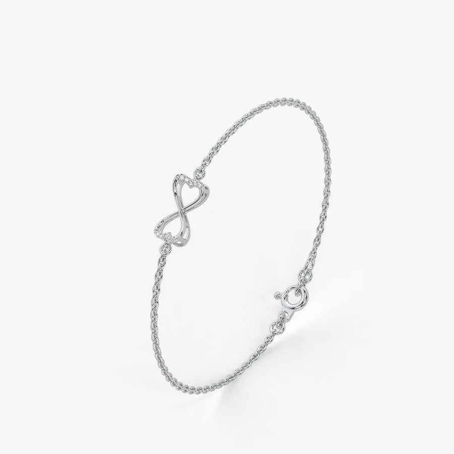 Infinity Heart Chain Bracelet