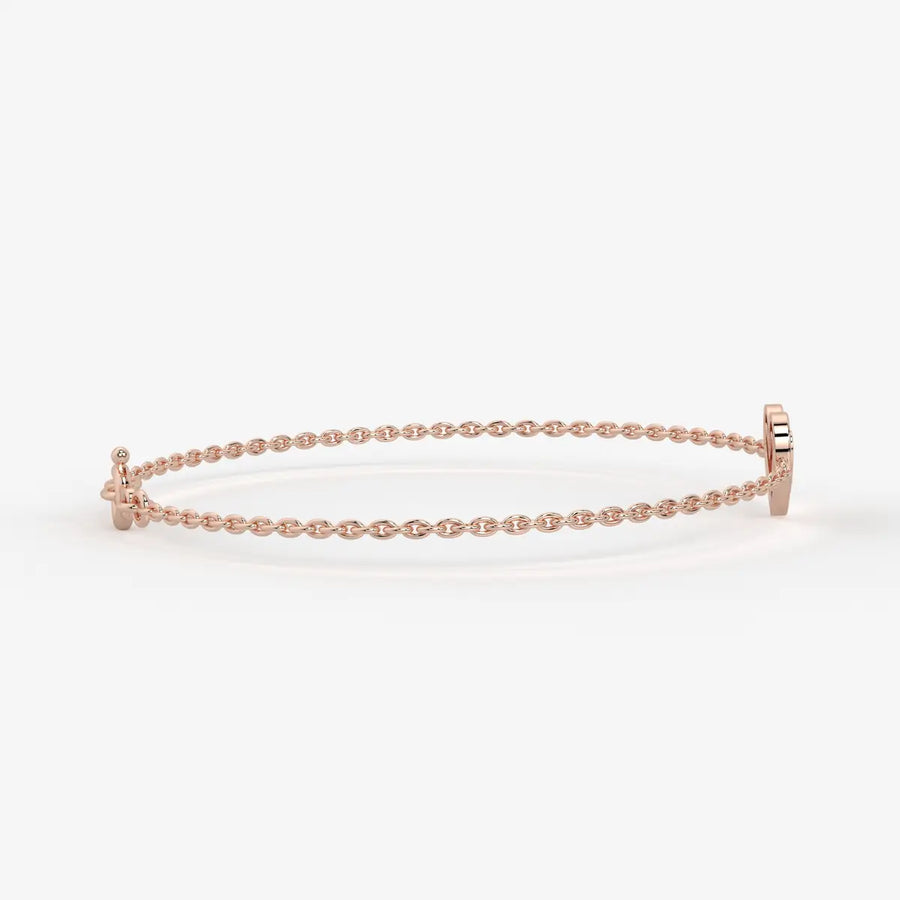 VivaVow Round Diamond Heartline Bracelet