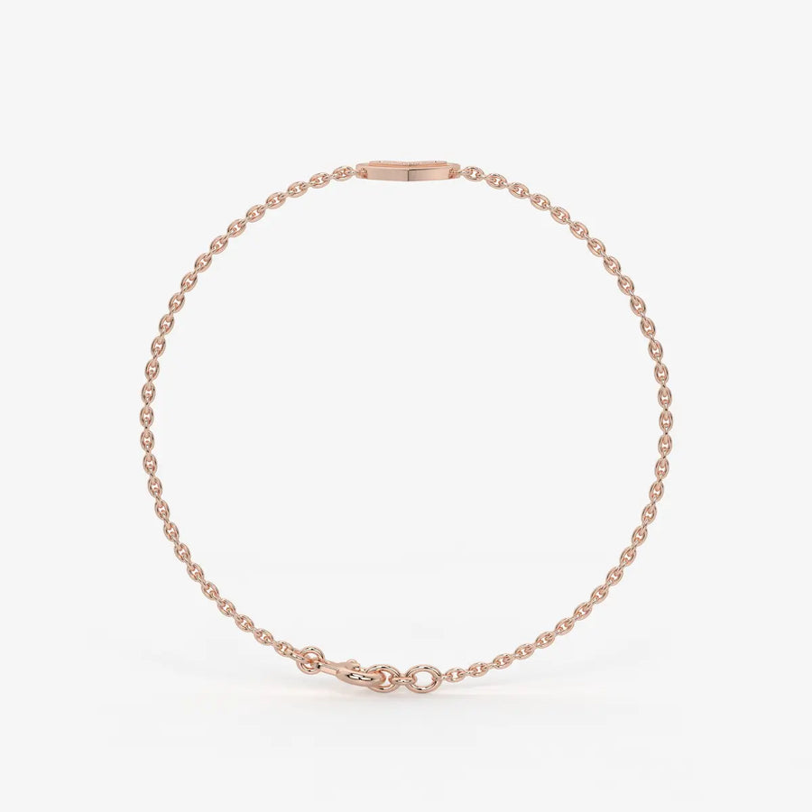 VivaVow Round Diamond Heartline Bracelet