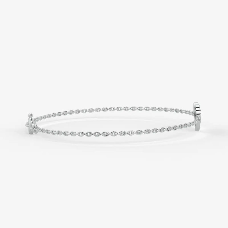 VivaVow Round Diamond Heartline Bracelet