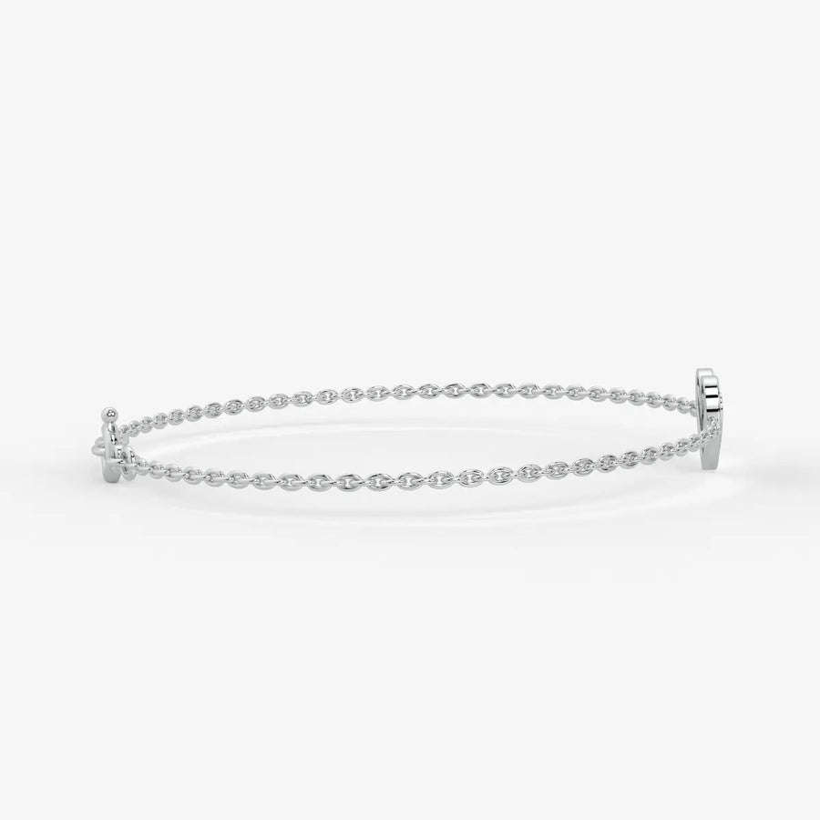 VivaVow Round Diamond Heartline Bracelet