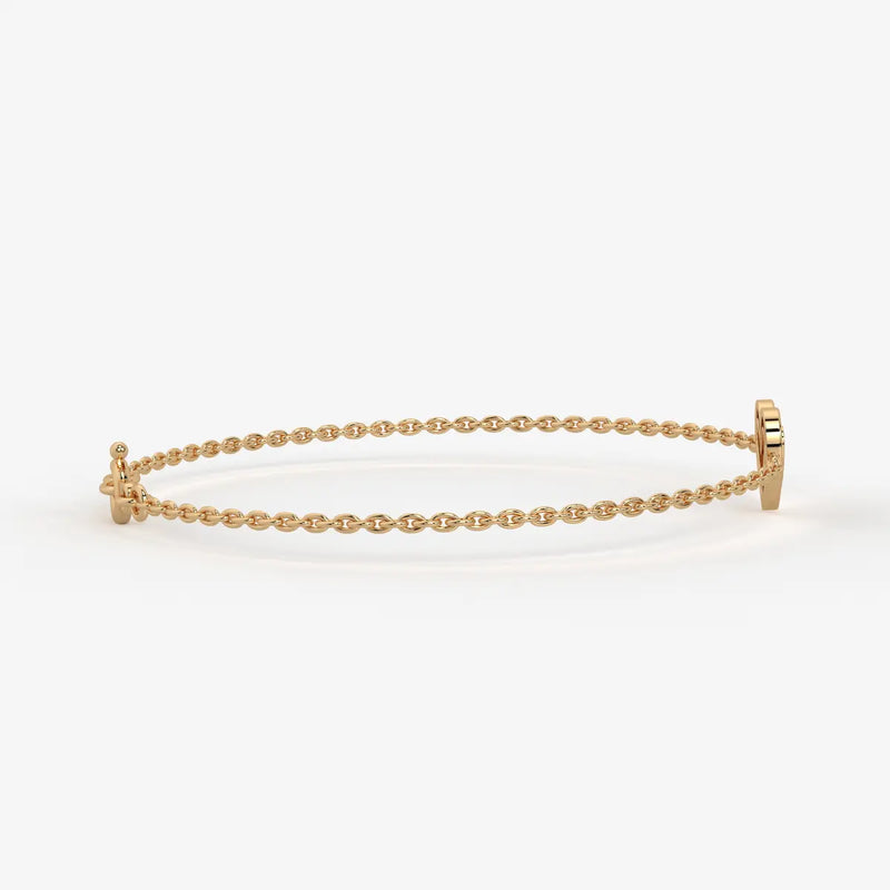 VivaVow Round Diamond Heartline Bracelet