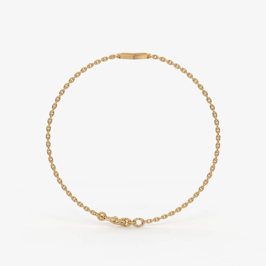 VivaVow Round Diamond Heartline Bracelet
