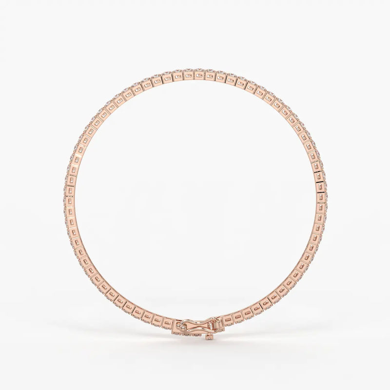 Orlisse Halo-Set Diamond Tennis Bracelet