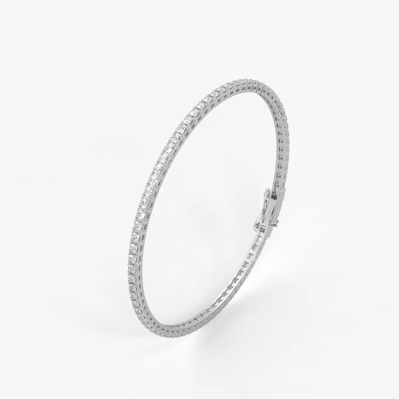 Orlisse Halo-Set Diamond Tennis Bracelet