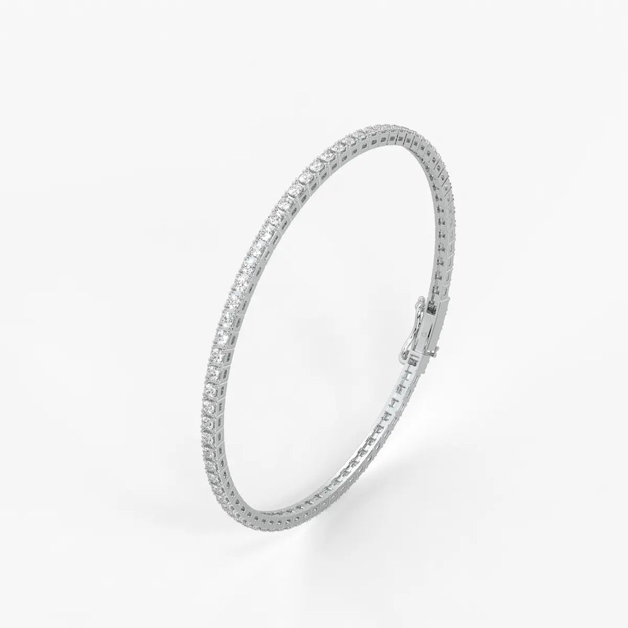 Orlisse Halo-Set Diamond Tennis Bracelet
