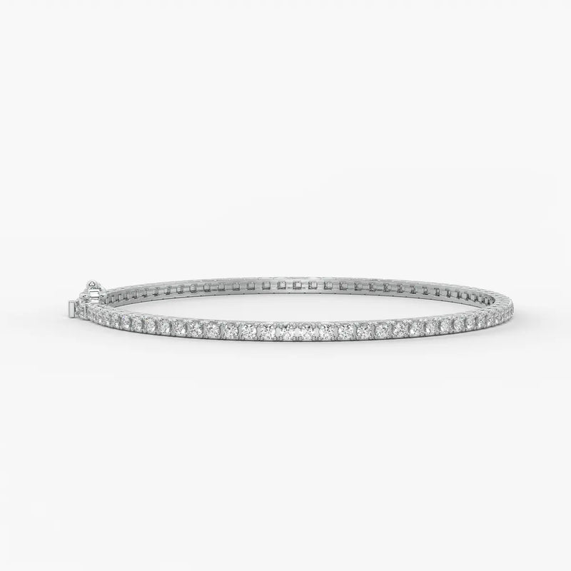 Orlisse Halo-Set Diamond Tennis Bracelet