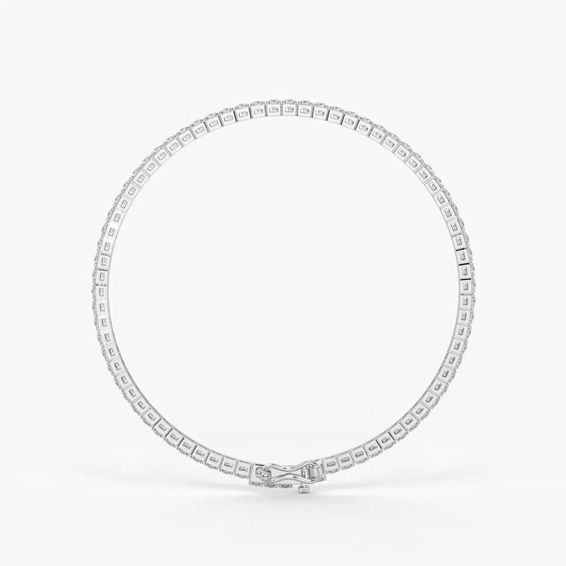 Orlisse Halo-Set Diamond Tennis Bracelet