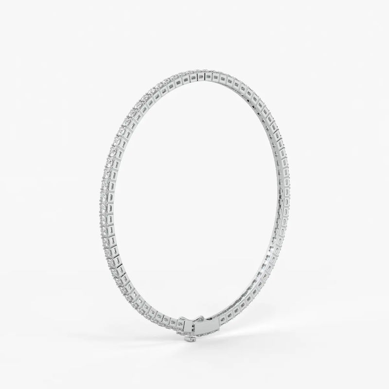 Orlisse Halo-Set Diamond Tennis Bracelet