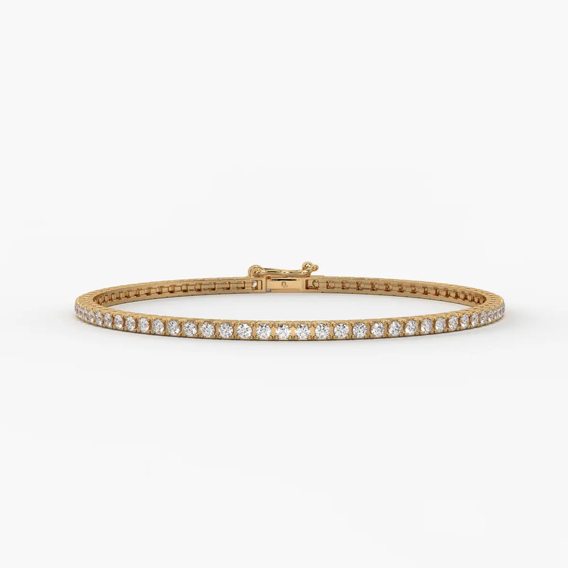Orlisse Halo-Set Diamond Tennis Bracelet