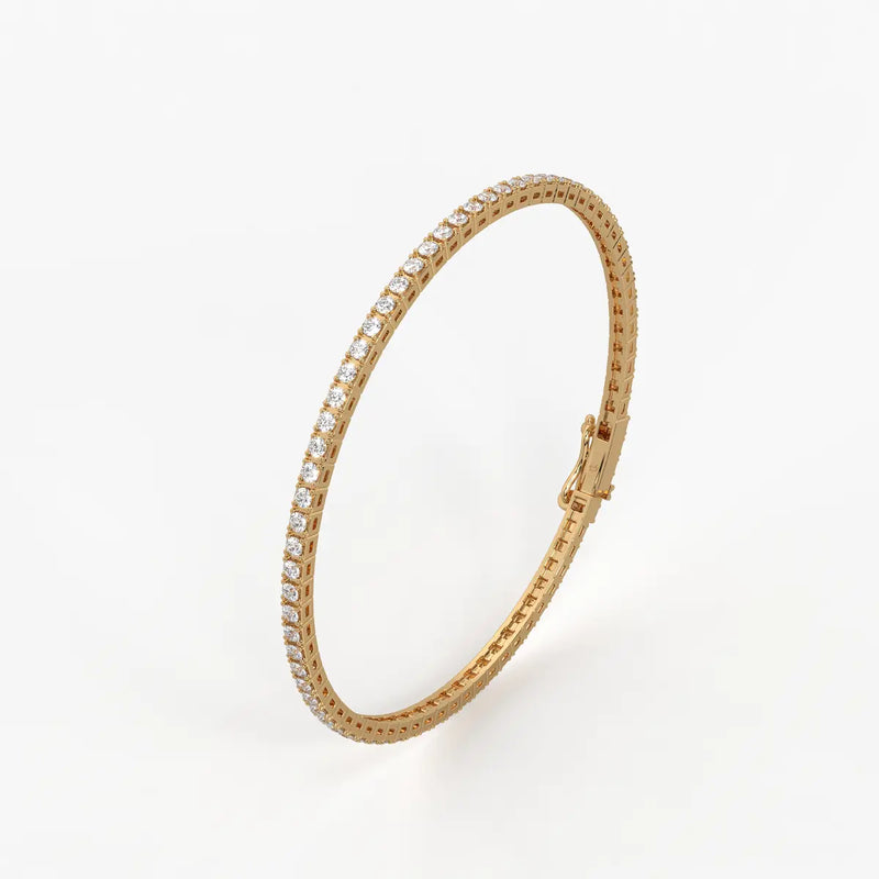 Orlisse Halo-Set Diamond Tennis Bracelet