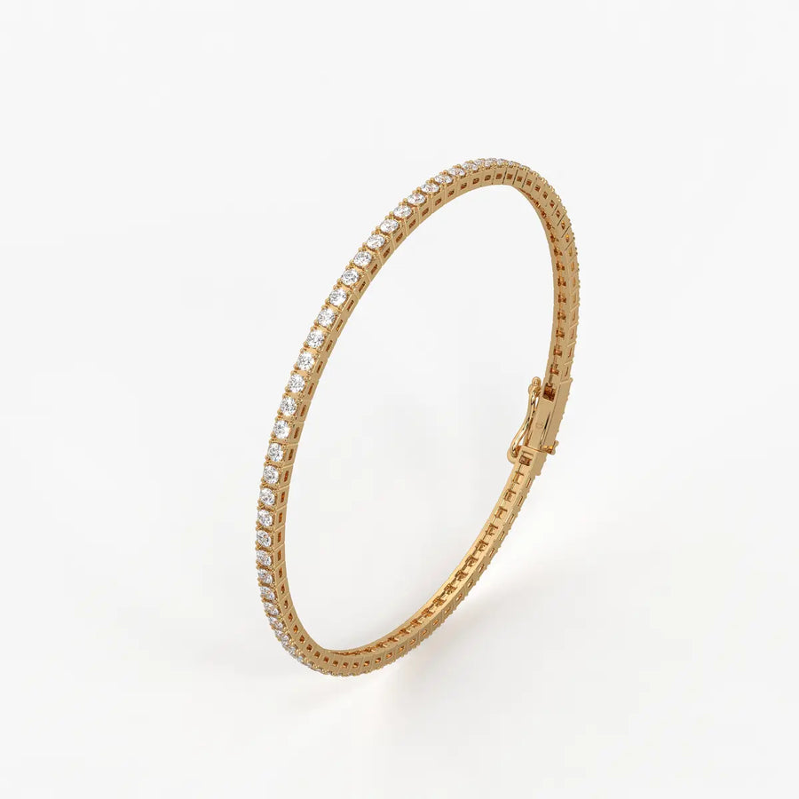 Orlisse Halo-Set Diamond Tennis Bracelet