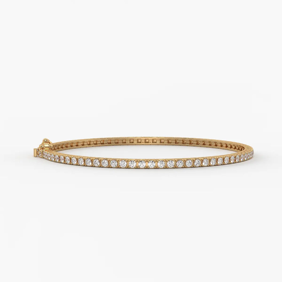 Orlisse Halo-Set Diamond Tennis Bracelet
