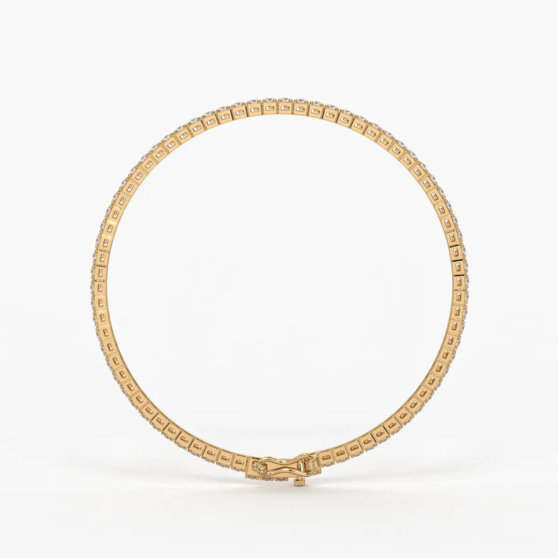 Orlisse Halo-Set Diamond Tennis Bracelet