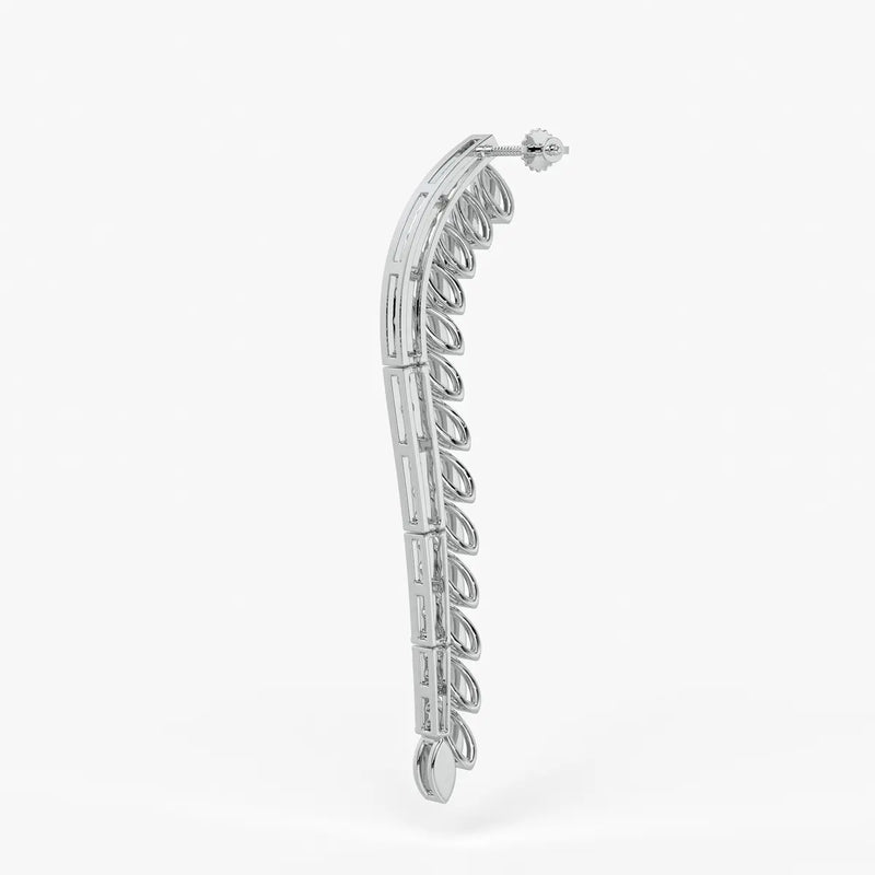 Feather Curve Drop Earrings