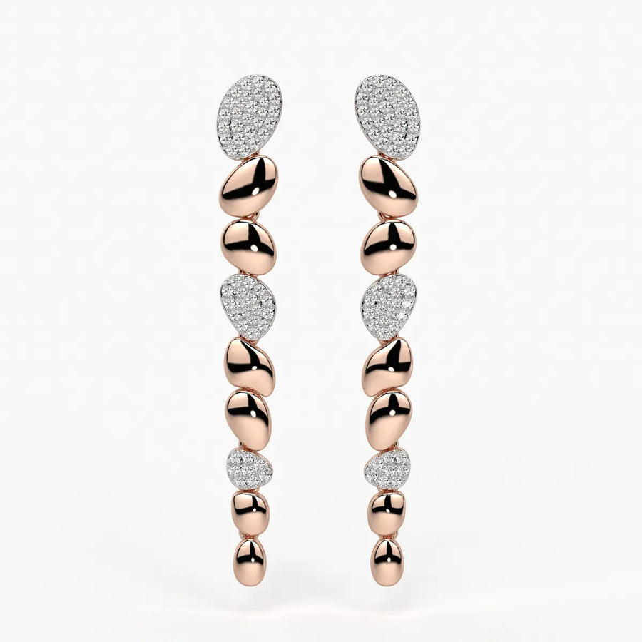 Pebble Cascade Drop Earrings