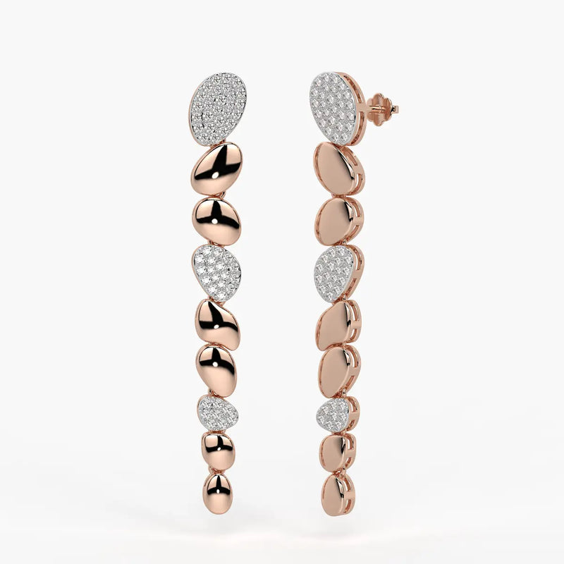 Pebble Cascade Drop Earrings