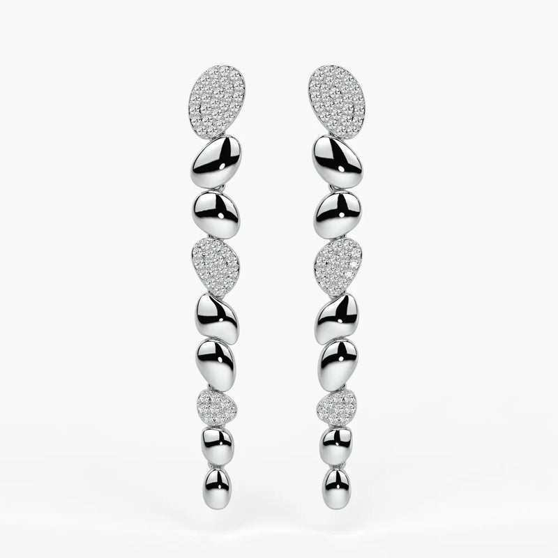 Pebble Cascade Drop Earrings