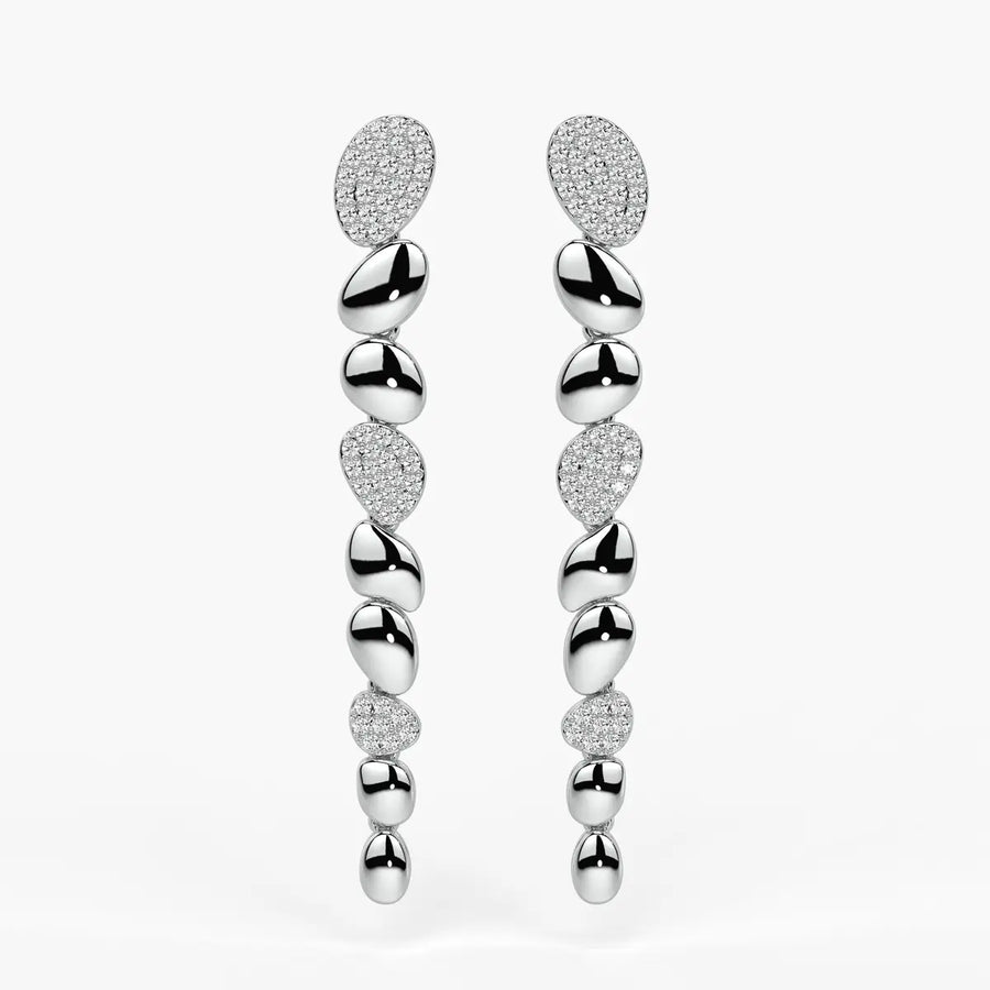 Pebble Cascade Drop Earrings