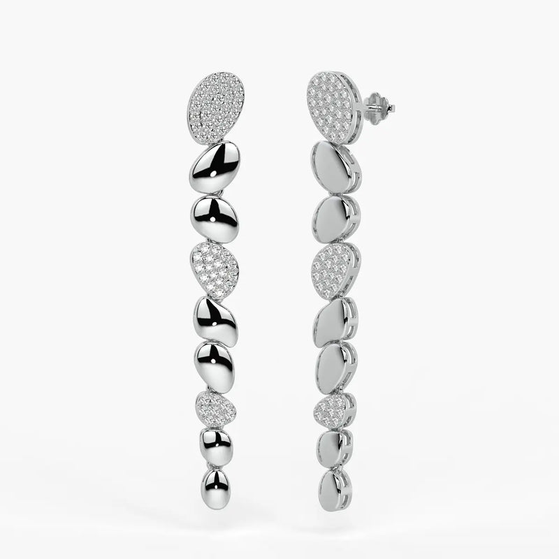 Pebble Cascade Drop Earrings
