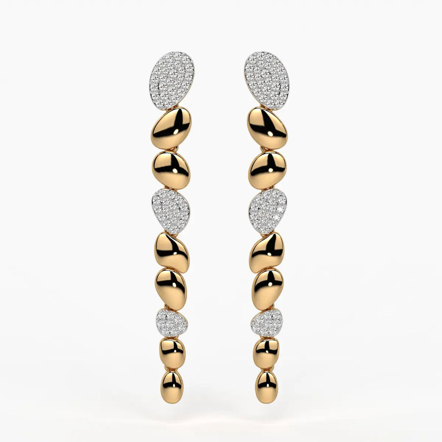 Pebble Cascade Drop Earrings