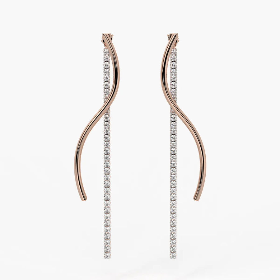 Ribbon Streamer Drop Earrings