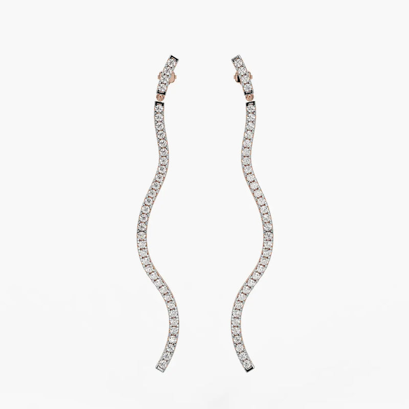 S-Curve Linear Drop Earrings
