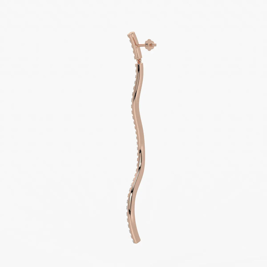 S-Curve Linear Drop Earrings