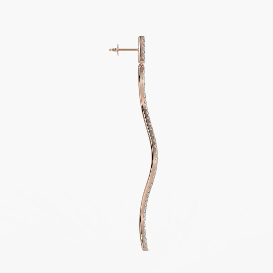 S-Curve Linear Drop Earrings