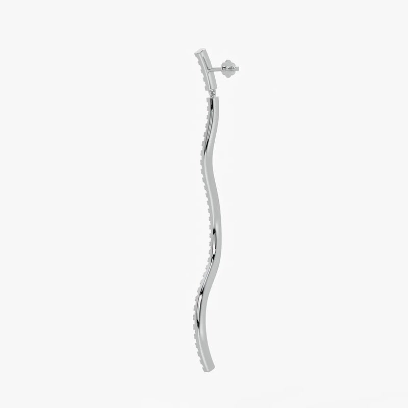 S-Curve Linear Drop Earrings