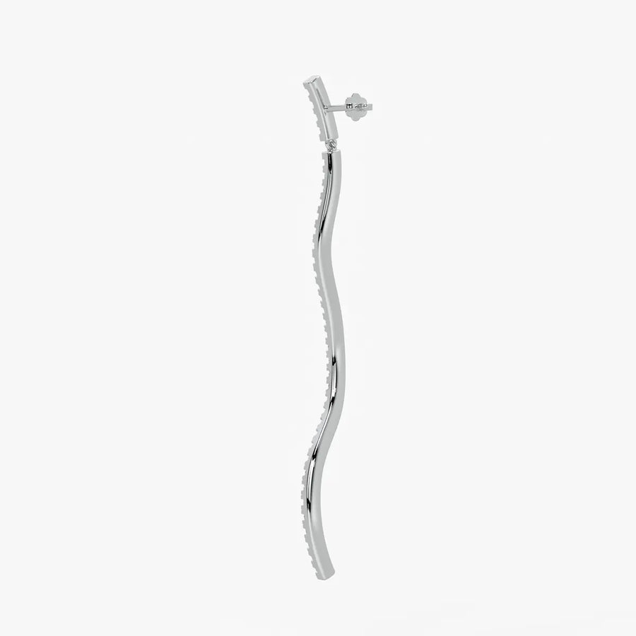 S-Curve Linear Drop Earrings