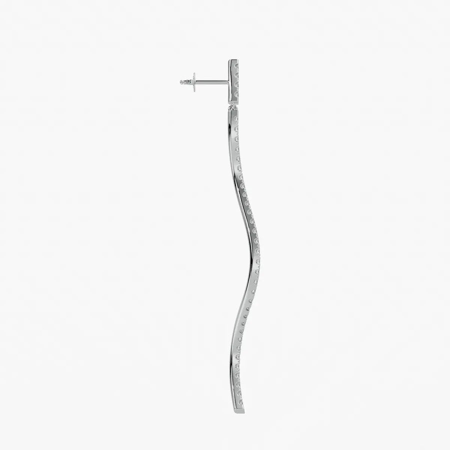 S-Curve Linear Drop Earrings