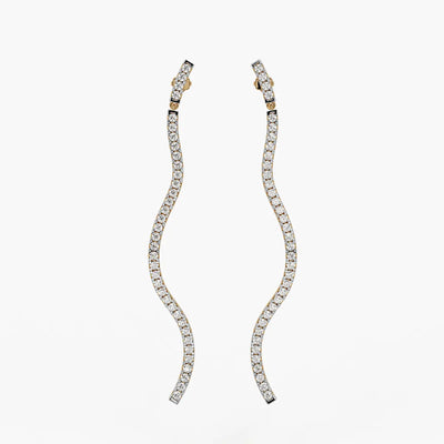 S-Curve Linear Drop Earrings