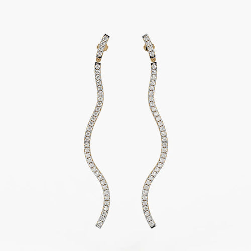 S-Curve Linear Drop Earrings