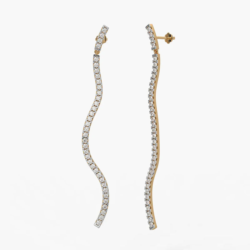S-Curve Linear Drop Earrings